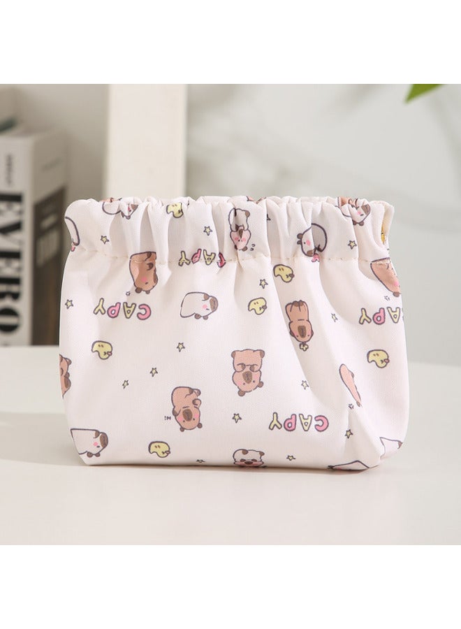 New Shrapnel Storage Bag Mouth Red Envelope Key Cosmetic Bag Data Cable Storage Bag Carry-on Bag Portable