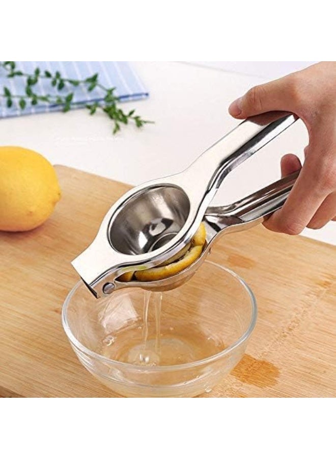 ECVV ECVV Lemon Squeezer, Stainless Steel lemon Squeezer Hand Manual with Squeezer Bowl and Food Grade Silicone Handles, Premium Quality Lime Lemon Squeezer, Manual Citrus Press Juicer - Image 5