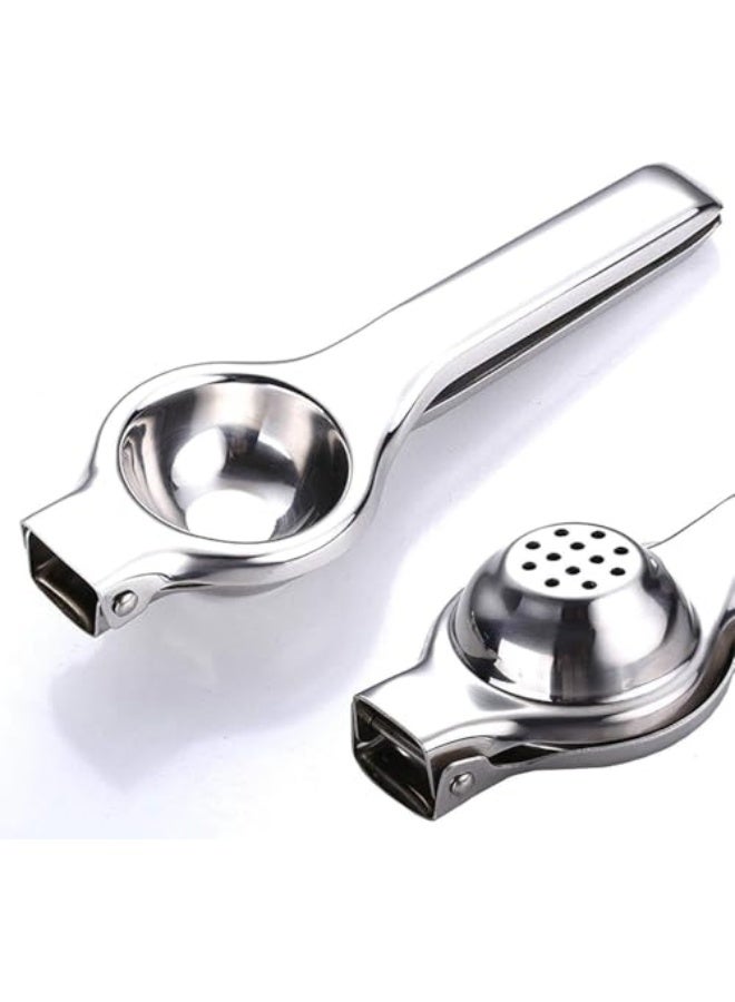 ECVV ECVV Lemon Squeezer, Stainless Steel lemon Squeezer Hand Manual with Squeezer Bowl and Food Grade Silicone Handles, Premium Quality Lime Lemon Squeezer, Manual Citrus Press Juicer - Image 1