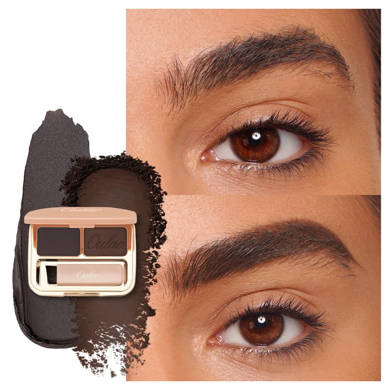 Oulac Brow Eye Perfect Finishing Compact Natural Matte with Warm Undertones for Dark Brown to Black Brows Silky Shading Powder - Image 3