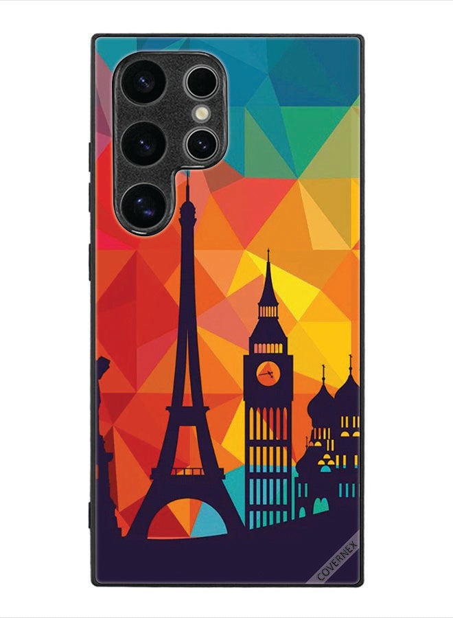 Covernex Protective Case Cover For Samsung Galaxy S24 Ultra Colorful Pattern Paris - Image 1