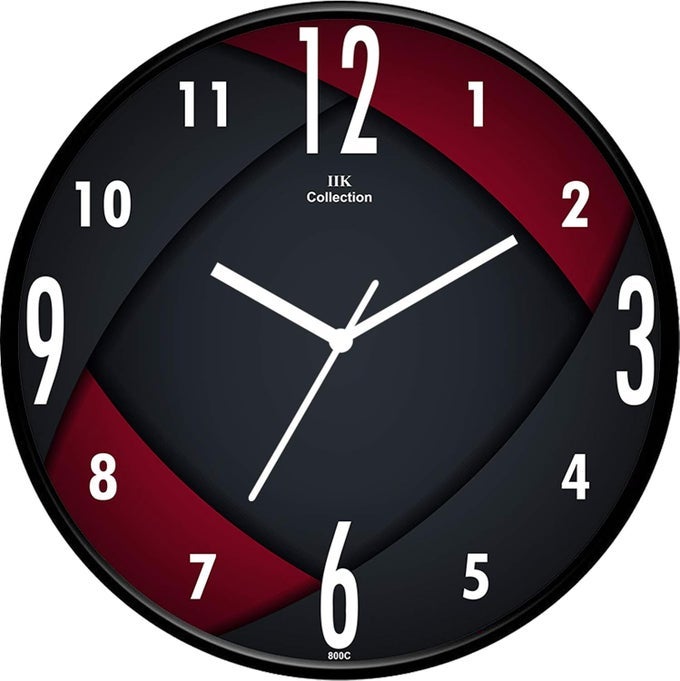 ANALOGUE ROUND ABSTRACT PLASTIC WALL CLOCK FOR HOME, WALL CLOCK FOR KITCHEN,WALL CLOCK FOR LIVING ROOM, BED ROOM, OFFICE (MULTICOLOUR, 12 X 12 INCH, 30 CM X 30 CM X 6 CM)