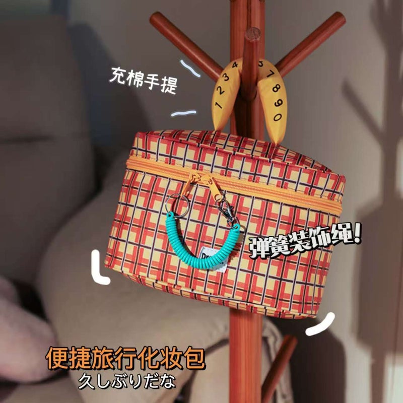 Women's Color Block Cosmetic Toiletry Bag - Waterproof Portable Storage - Image 4