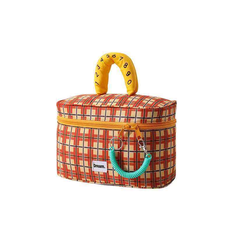 Women's Color Block Cosmetic Toiletry Bag - Waterproof Portable Storage - Image 5