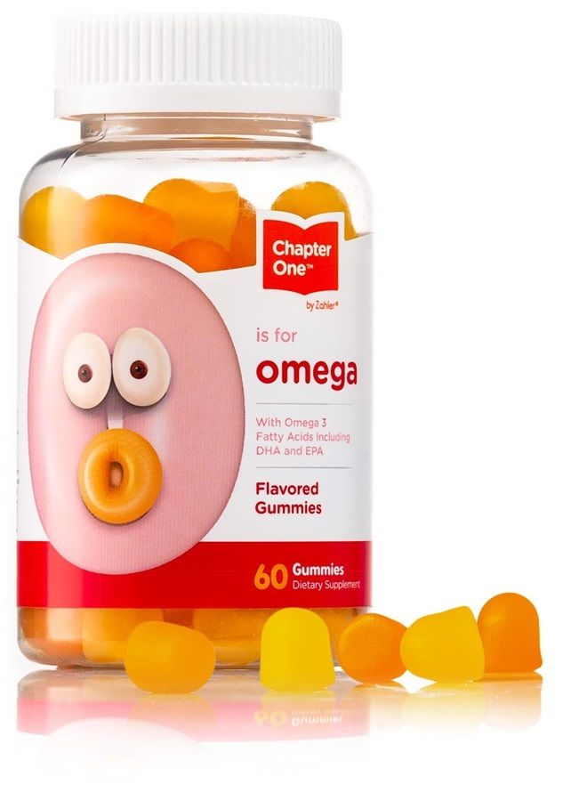 Zahler Chapter One Omega Gummies, Chewable Omega 3 Gummies for Kids, Kosher, 60 Flavored Gummies  - Image 1