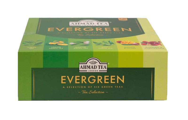 Ahmad Tea Green Tea, Evergreen Selection Pack Teabags, 60 Foil Teabags - Caffeinated & Sugar-Free - Image 3