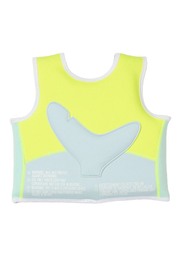 SUNNY LIFE Salty the Shark Kids Swim Vest – Toddler Floatation Jacket (Ages 2–3) | Aqua Neon Yellow | Buoyancy Safety Vest for Swimming, Pool & Beach | Learn-to-Swim Aid for Boys & Girls - Image 2