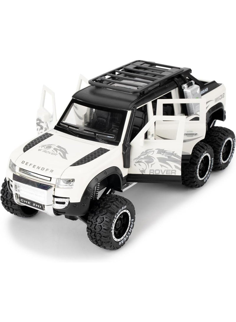 Land Rover Defender 6x6 Diecast Toy Car 1:24, 22 cm, Light & Sound | Assorted Colours | 01 Pcs - Image 2