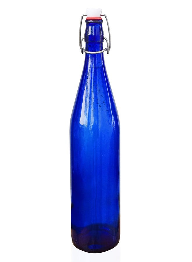 Pure Source India Glass water Bottle Airtight 1000 ml, 1 Piece, Blue - Image 1