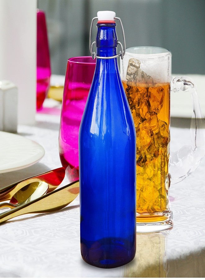 Pure Source India Glass water Bottle Airtight 1000 ml, 1 Piece, Blue - Image 2