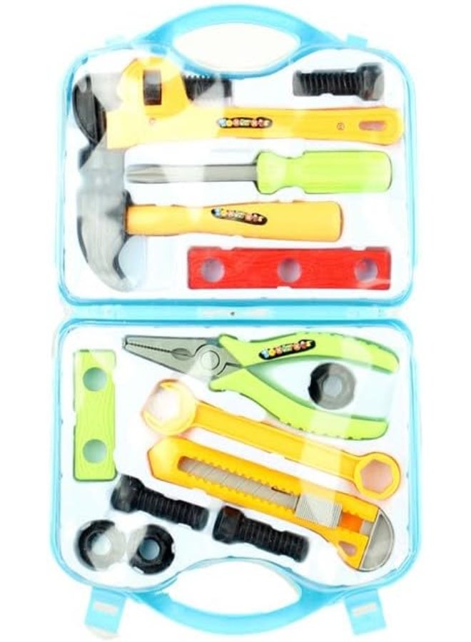 Engineering Repair Tool Kit, 14-Piece Educational Construction and Engineer Kit for Kids, Made of Safe, High-Quality Plastic, Multi-Colored - Image 1