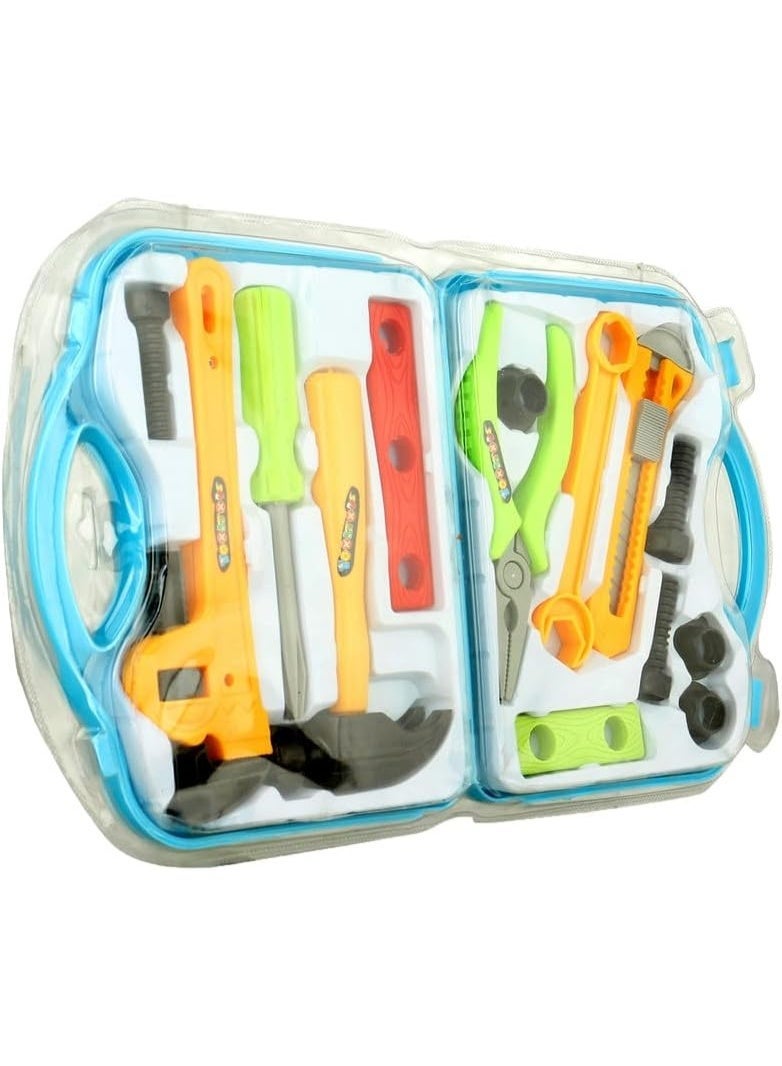 Engineering Repair Tool Kit, 14-Piece Educational Construction and Engineer Kit for Kids, Made of Safe, High-Quality Plastic, Multi-Colored - Image 3