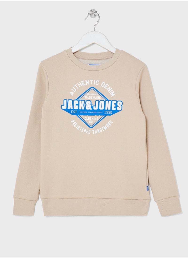 Jack & Jones Junior - Kids Slogan Sweatshirt - Image 1