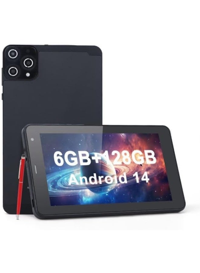 REBENUO CM516 7 Inch IPS Display Tablet With 6GB RAM 128GB ROM Android 14 5G LTE, Sim Supported, Black - Image 1