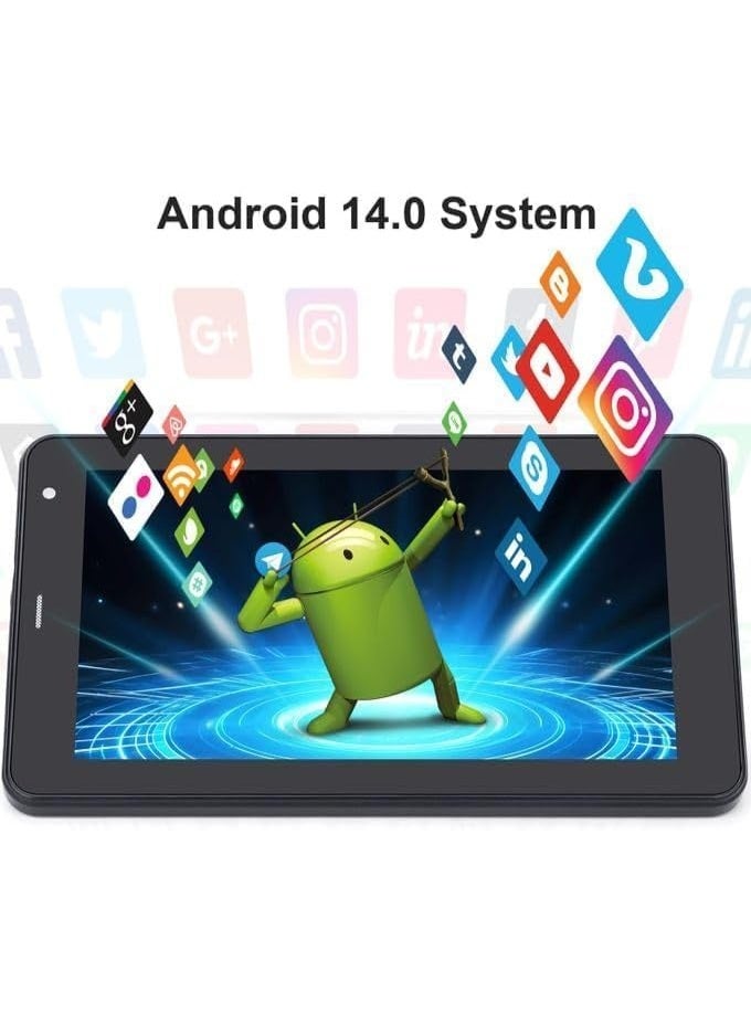 REBENUO CM516 7 Inch IPS Display Tablet With 6GB RAM 128GB ROM Android 14 5G LTE, Sim Supported, Black - Image 2