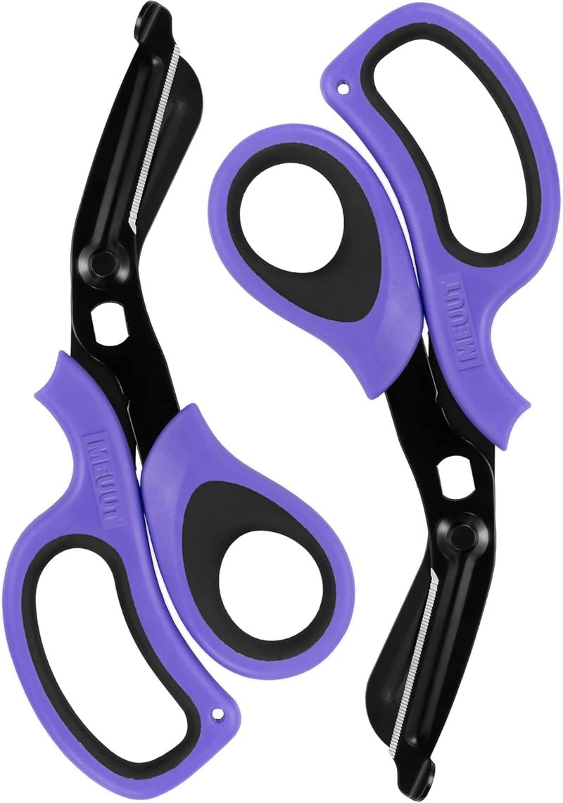 MEUUT 2 Pack Trauma Shears Bandage Scissors - Medical Supplies with 8 inch Heavy Duty Medical Scissors for EMT Workers Nurses - Image 1