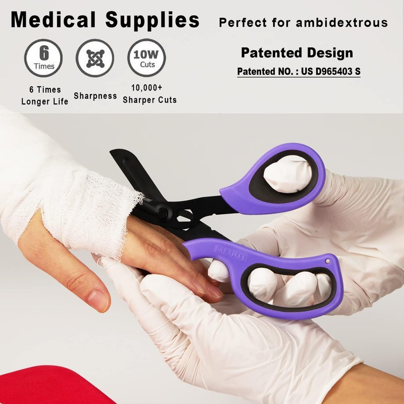 MEUUT 2 Pack Trauma Shears Bandage Scissors - Medical Supplies with 8 inch Heavy Duty Medical Scissors for EMT Workers Nurses - Image 4