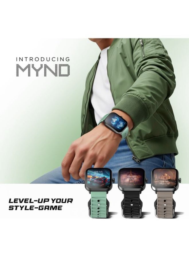 fastrack MYND - Unisex Smartwatch - 4.9 cm AMOLED Display, AI Watchface, BT Calling IP68 Smartwatch, AI Chat, Offline Voice Commands Green - Image 4