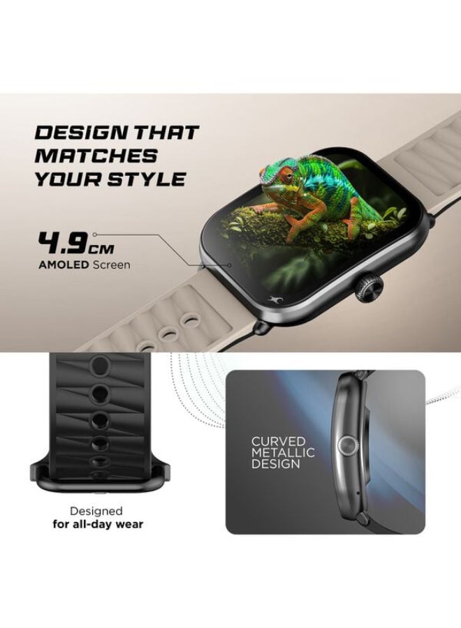 fastrack MYND - Unisex Smartwatch - 4.9 cm AMOLED Display, AI Watchface, BT Calling IP68 Smartwatch, AI Chat, Offline Voice Commands Green - Image 2