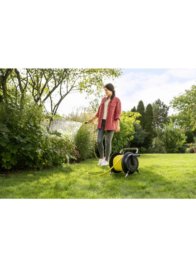KARCHER Hr 2.10 Compact Hose Reel Set With 10M 1/2" Hose, Spray Nozzle & Connectors - Image 3