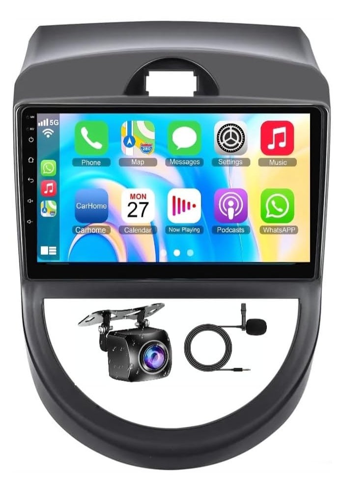 Vierex FIT Kia Soul Car Stereo Kia Soul Android Screen 2009-2013 with Wireless CarPlay & Android Auto, GPS Navigation, Bluetooth, FM&AM AHD Camera Included Fast Interface (2+32GB Carplay 4CORE) - Image 1