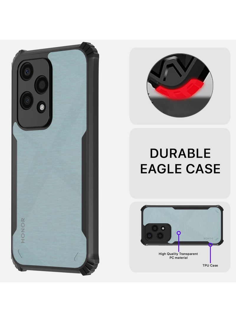 Wtech Hybrid TPU Silicone With Raised Armour Bumpers Slim Case Cover For Honor 200 Lite 5G 2024 Black - Image 2