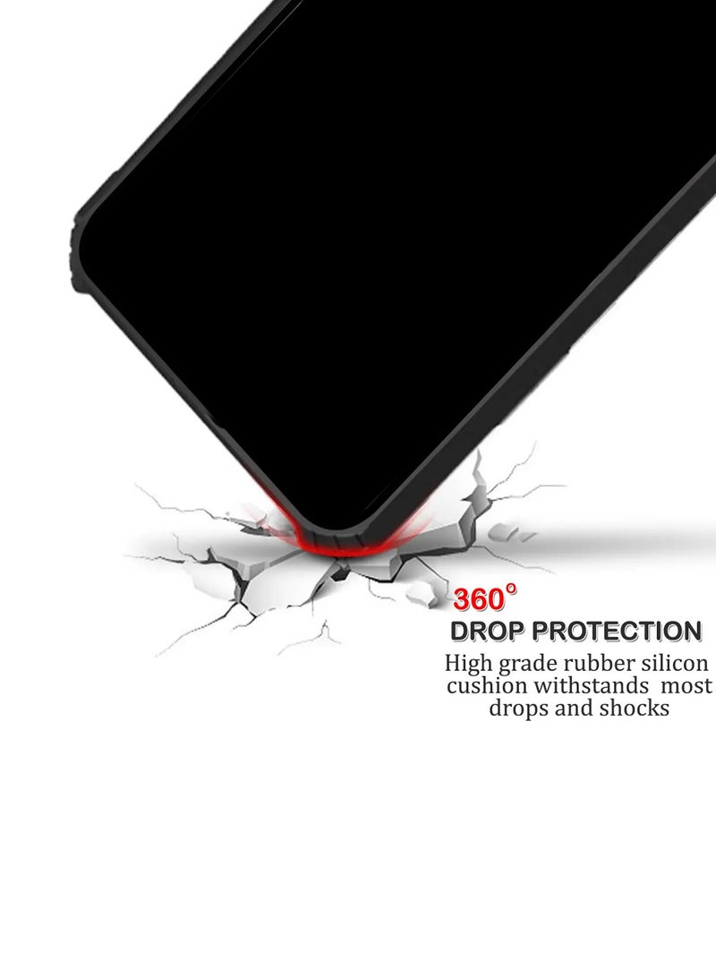 Wtech Hybrid TPU Silicone With Raised Armour Bumpers Slim Case Cover For Honor 200 Lite 5G 2024 Black - Image 5