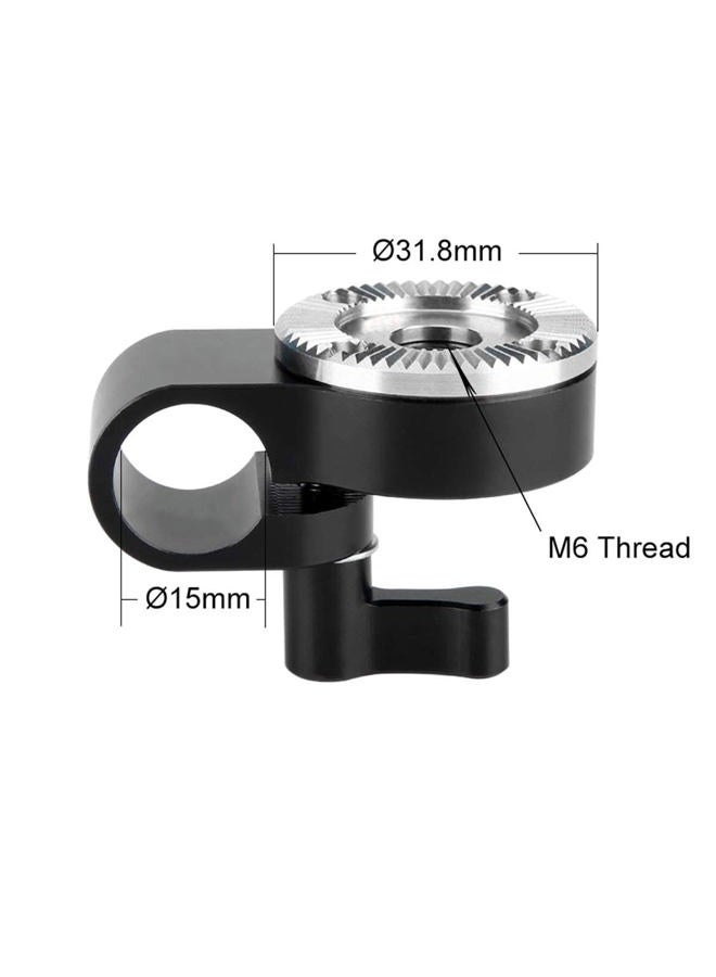 NICEYRIG 15mm Rod Clamp with Rosette Mount Adapter (M6 Thread Diameter 31.8mm) for Video Camera Support System - Image 5