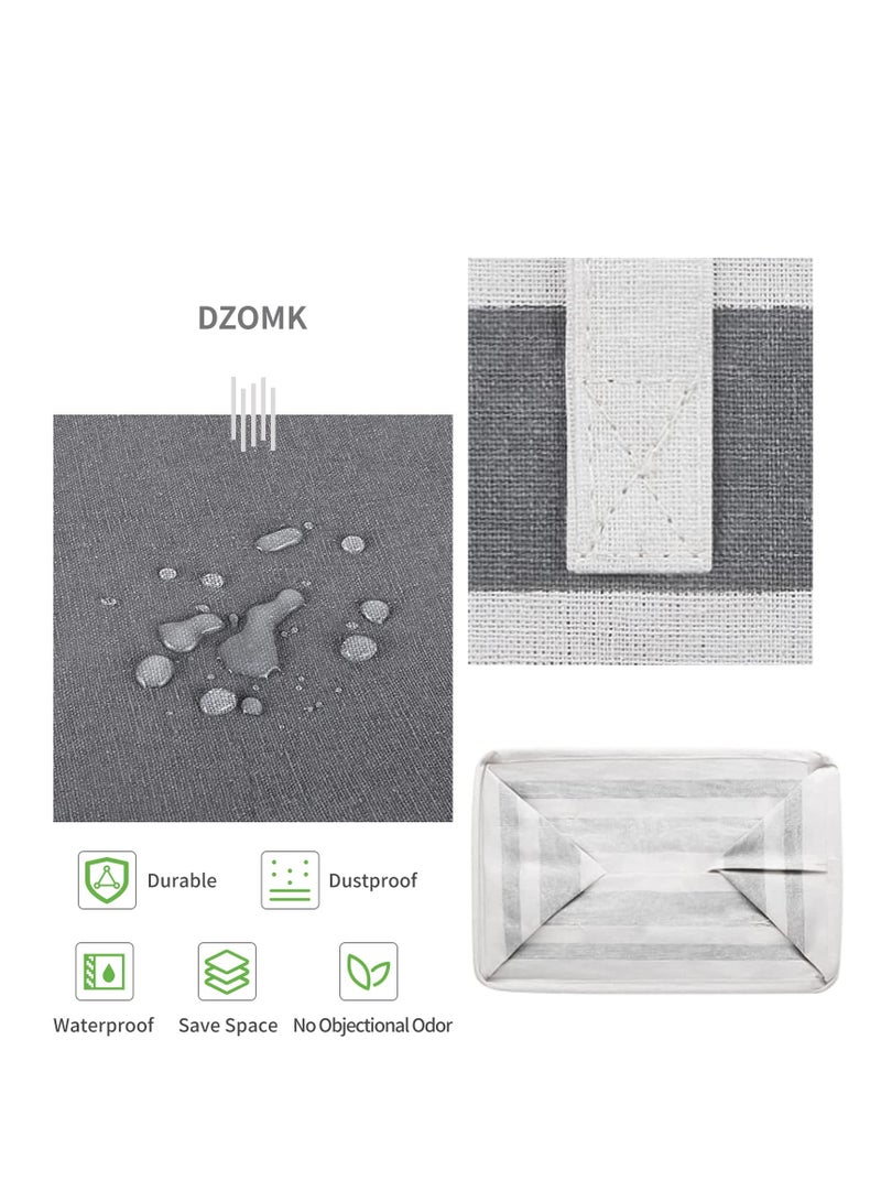 2PCS Large Laundry Basket,80L Collapsible Large Laundry Baskets with Easy Carry Handles Freestanding Waterproof Clothes Hamper Storage Basket for Toys Clothes Organizer(Gradient Grey). - Image 5