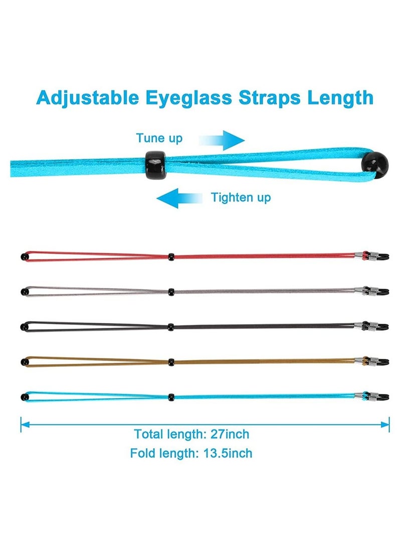 NIBEMINENT Eyeglass Anti Lost Rope SYOSI 5 Pcs Premium Straps Chains Lanyard Adjustable Eyewear Retainers Sports Sunglass Retainer Holder Strap for Men and Women  - Image 4