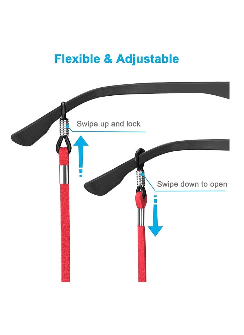 NIBEMINENT Eyeglass Anti Lost Rope SYOSI 5 Pcs Premium Straps Chains Lanyard Adjustable Eyewear Retainers Sports Sunglass Retainer Holder Strap for Men and Women  - Image 3