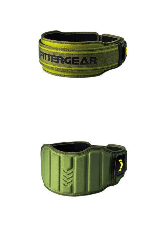 FITTERGEAR Fitness Waist Belt For Men, Deadlift Squat Strength Training Weightlifting Back Support Belt, Advanced Military Green, Size S - Image 3
