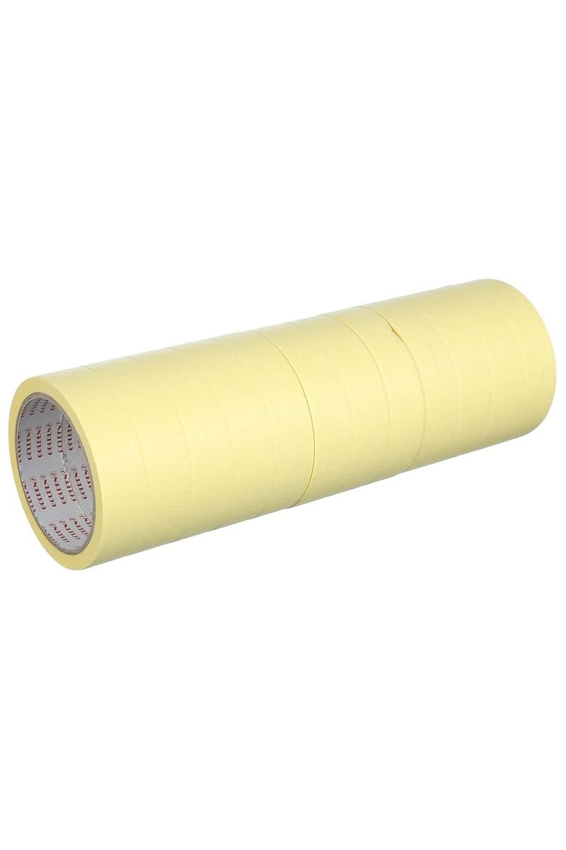 Masking Tape Set – 1 Inch (2.5 cm) – 12 Pieces – Yellow - Image 1