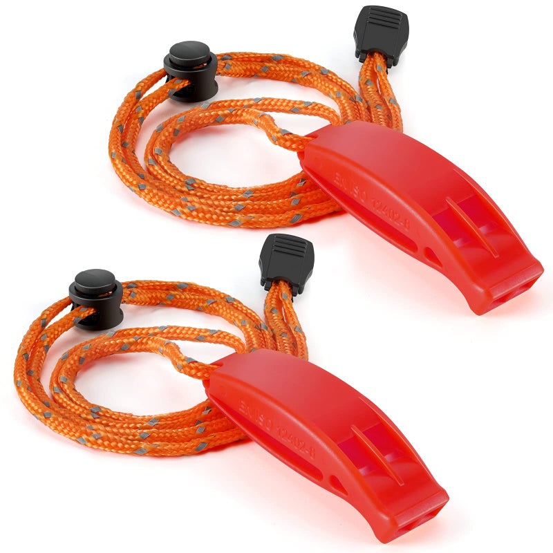 Hipat Emergency Whistle, Super Loud Floating Whistle with Lanyard, Ideal for Boating, Swimming, Kayaking, Water Survival, Hiking, Camping, Climbing - Image 1