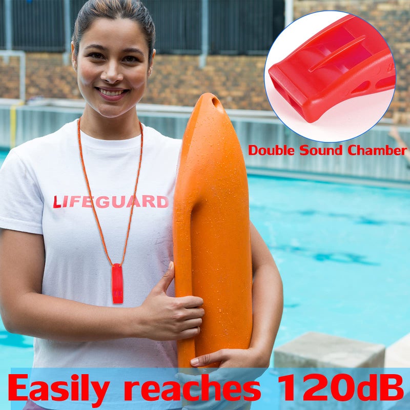 Hipat Emergency Whistle, Super Loud Floating Whistle with Lanyard, Ideal for Boating, Swimming, Kayaking, Water Survival, Hiking, Camping, Climbing - Image 2