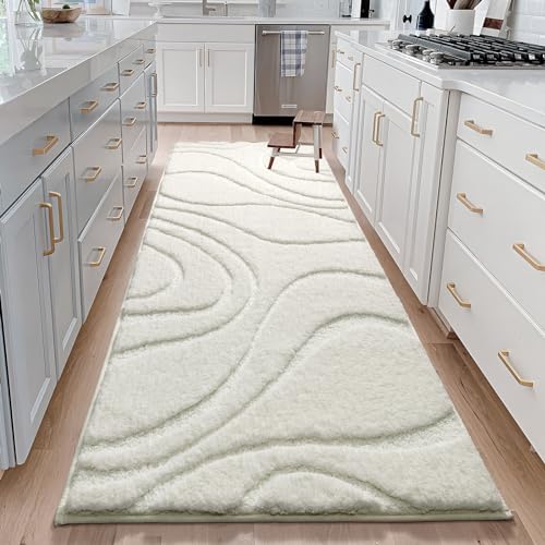 DEXDE White Bathroom Rugs 24x60, Non Slip Washable Absorbent Long Bathroom Mat Runner Rug Plush Fluffy Ultra Soft Microfiber Thick Matts for Bathroom, Floor, Shower, Home Decor Accessories - Image 3