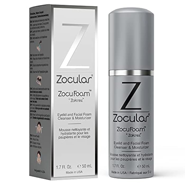 Zocular ZocuFoam Eyelid Cleanser - Foaming Eyelid Scrub - Natural pH Balanced Solution - 1.7 FL OZ (50mL) - Image 1