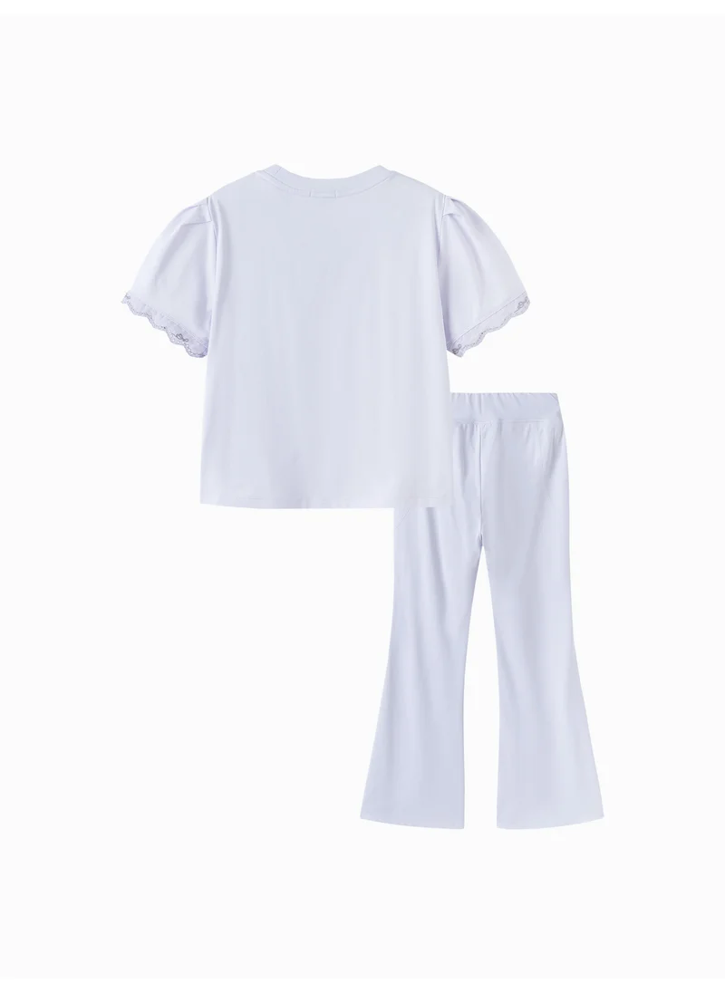 بالابالا Kids Girl Knit short sleeve suit