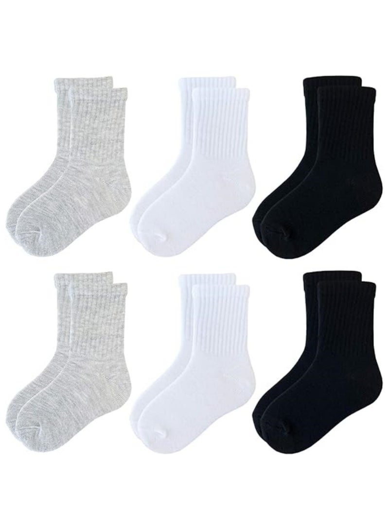 Jorunb 6 Pairs Cotton Sports Running Socks For Men/Women Breathable Cushion Ankle Socks Crew Socks Athletic Socks for Running Traveling - Image 1