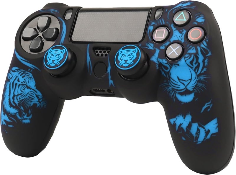 RALAN Tiger HeadDesign Controller Skin Cover with 2 Thumb Grips Compatible with PS4/Playstation 4 Slim/Pro Controller - Image 1