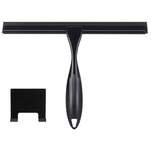 Shower Squeegee 10 Inch Stainless Steel Window Squeegee Cleaner for Shower Glass Door with Hook Shower Screen Wiper for Bathroom WindowMirror and Car Glass