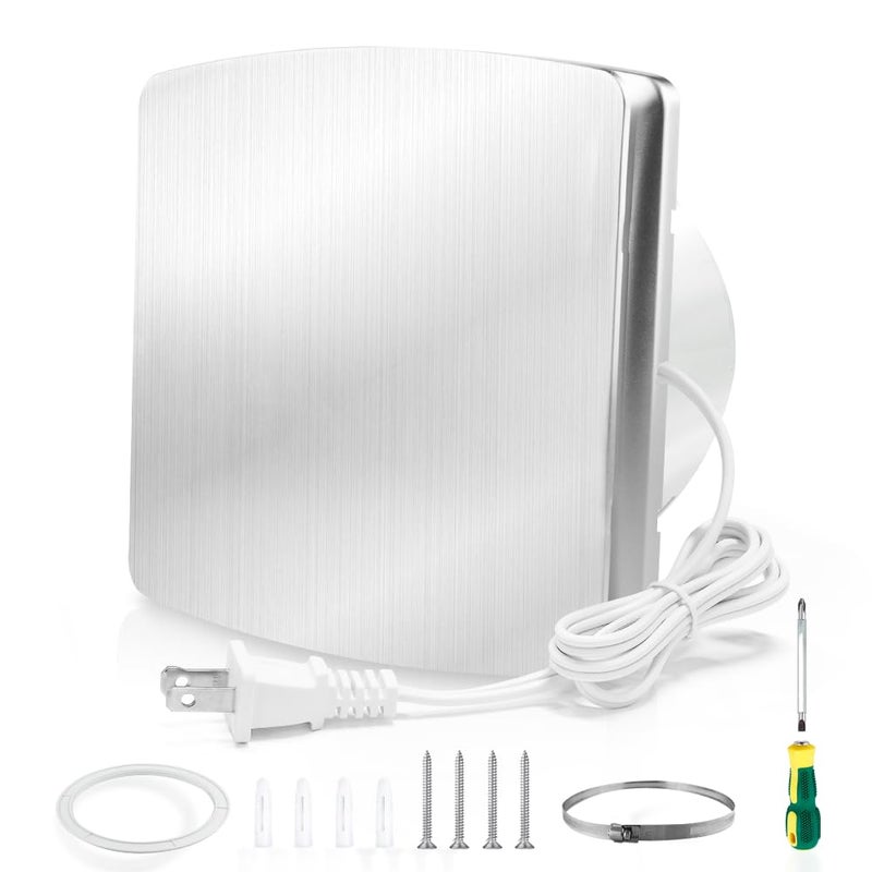 WiseWater Bathroom Exhaust Fan 140CFM 35 dB 6 Duct 76 Panel Extractor Fan CeilingWall Mounted Ventilation Fan for Bathroom Laundry Room Bedroom Office