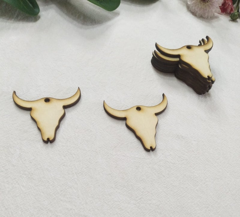 XIAOYUE 30pcs of Wood Cow Earring Blanks DIY Earrings Blanks Wood Cow Tag Blanks DIY Craft Blanks 2 