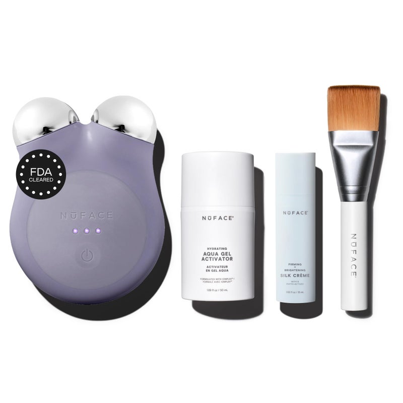 NUFACE MINI Facial Sculpting Tool Microcurrent Face Massager Device for Skin Tightening Contouring Depuffing Toning Lymphatic Drainage Activator Gel Violet Dusk - Image 2