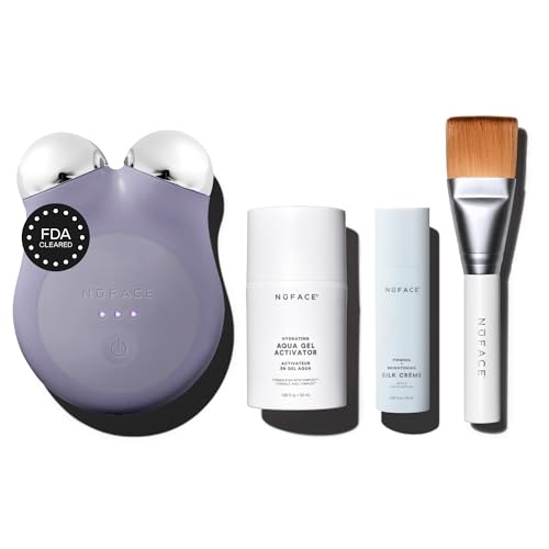 NUFACE MINI Facial Sculpting Tool Microcurrent Face Massager Device for Skin Tightening Contouring Depuffing Toning Lymphatic Drainage Activator Gel Violet Dusk - Image 1