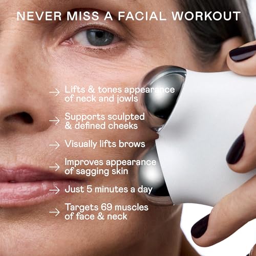 NUFACE MINI Facial Sculpting Tool Microcurrent Face Massager Device for Skin Tightening Contouring Depuffing Toning Lymphatic Drainage Activator Gel Violet Dusk - Image 3