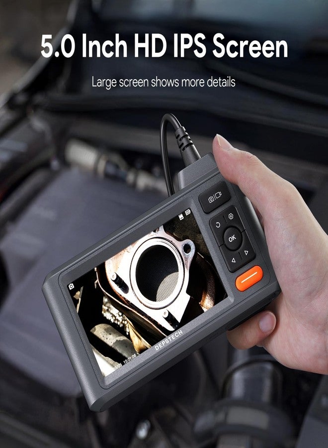 DEPSTECH Triple Lens 5" IPS Endoscope Inspection Camera with Light 16.5FT - Image 3