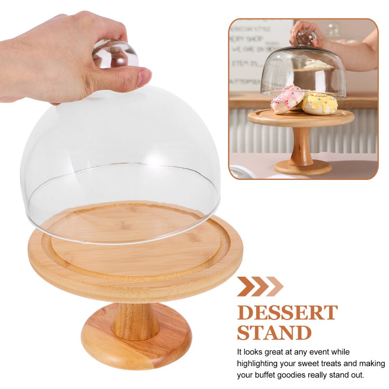 1 Set of Tall Cake Stand Wedding Dessert Rack Decorative Pastry Plate (Khaki) - Image 2