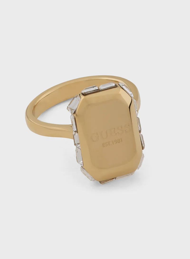 GUESS Logo Detail Single Ring