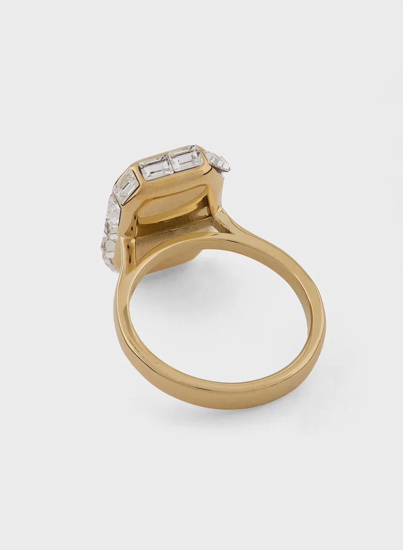 GUESS Logo Detail Single Ring